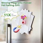 Renmxj 5 Pcs Mini Fridge Magnets, Cute Mini Ceramic Vase with Artificial Flowers, Tiny Pots Plant Vase for Kitchen Refrigerator Office Locker Decor, for Mom