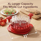 XL Chicken Shredder, Large Pro Meat Shredder Tool Twist with Ergonomic Handle, Strong Non-Slip Base, Dishwasher Safe, Kitchen Chicken Grinder for Ground Food, Vegetables, Red