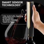 Electric Wine Bottle Opener with Charging Base & Built-in Foil Cutter – Rechargeable Intelligent Touch-Activated Automatic Corkscrew – Luxury Christmas Wine Gifts for Women, Men, Seniors