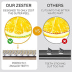 Premium Kitchen Lemon and Parmesan Cheese Zester - Versatile Spiralizer for Fruits, Vegetables, Garlic, and Citrus Finest Food Shredder and Peeler - Essential Zesting Tool for Culinary Enthusiasts