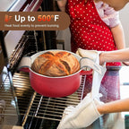 3 PCS Silicone Bread Sling for Dutch Oven Liners, Non Stick & Easy to Clean Silicone Bread Baking Mat with Extra Long Handles, Reusable Round Silicone Baking Mats to Transfer Sourdough Bread