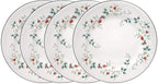 Pfaltzgraff Winterberry 10-1/2-Inch Dinner Plates, Set of 4, White