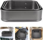 Springform Cake Pan Set of 3 (4, 7, 9 Inch) Square Leakproof Nonstick Cheesecake Pans with Removable Bottom Carbon Steel Bakeware