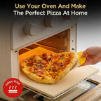 Pizza Stone for Oven and Grill, Heavy Duty Cordierite Baking Pan, Square Baking Stone for Bread, Cookie, 14x14 Inch