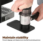 Tamping Mat Compatible with Ninja Luxe Cafe Espresso Machine ES601&ES701, Silicone Portafilter Holder & Tamping Station for Ninja Luxe Coffee, Non-Slip (Black)
