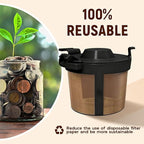 Coffee Filter, Permanent Coffee Maker Filter for Ninja PB051, PB040, PB041ST - Stainless Steel Mesh, Dishwasher Safe & Eco-Friendly