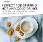 Disposable Coffee Stir Sticks 5.5” 1000 pcs - Eco friendly Round Edge Wooden Coffee Stirrers