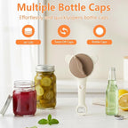 2026 New 4-in-1 Jar Opener - Adjustable Stainless Steel Lid Remover for Seniors & Arthritis Sufferers, Fits Kitchen Jars, Bottles & Cans(White)