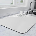 Ecotrim - Dish Drying Mat for Kitchen Counter | Coffee Bar Mat for Countertops | Heat Resistant Drainer Mat with Non-slip Rubber Backed | Hide Stain Kitchen Absorbent Draining Mat | Light Grey 16"x20"