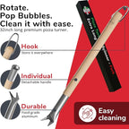 Senwosa Pizza Oven & Stone Brush with Scraper, Turning Fork & Bubble Popper Bundle - Essential Accessories & Tools for Any Pizza Oven