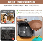 Air Fryer Silicone Liners for Ninja Air Fryer AF101 4 QT AF150 AF161 5.5 QT MAX XL, for COSORI/Gourmia/PowerXL/InstantPot/Philips 4QT and Most 3 to 5 QT Airfryers, Better than Parchment Paper Liners