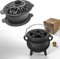 Wood Stove Steamer, Cast Iron Humidifier for Wood Stove, Cast Iron Steamer Pot, Trivet, Lattice Top, Pre-Seasoned, Fireplace Humidifier Cookware Set, All Seasons Cookware Set. (Cast Iron-10)
