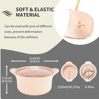 Microwave Vegetable Steamer, Silicone Microwave Cooker for Broccoli, Rice, Chicken & Eggs, Healthy Low Carb Cooking, Baby Food Maker, Double Layer Design, Dishwasher Safe