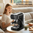 Horavie Espresso Machine 20 Bar, Home Espresso Maker with Touchscreen & Steam Milk Frother, Fast Heat-Up Coffee Machine with 48oz Removable Tank for Cappuccino, Latte, Americano, Black
