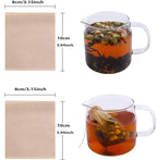 100 PcsTea Filter Bags, Tea Bags for Loose Leaf Tea Safe & Natural Material, Disposable Tea Infuser for Loose Leaf Tea, Coffee, Spice, Herbs (3.2 x 4.0 inch)