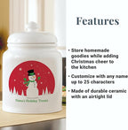 Let's Make Memories Personalized Christmas Fun Cookie Jar - For Her - Kitchen Christmas Décor