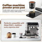 Tamping Mat Compatible with Ninja Luxe Cafe Espresso Machine ES601&ES701, Silicone Portafilter Holder & Tamping Station for Ninja Luxe Coffee, Non-Slip (Black)