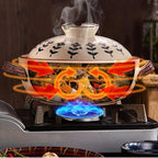 Ceramic Casserole, Japanese Clay Pot Donabe Stone Rice Pot With Lid, Earthen Pot Stockpot Ceramic Casserole Cooker Healthy Cookware Stove Pot Soup Hot Pot(Color:F)