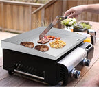 Stanbroil Stainless Steel Griddle Top for Cuisinart CGG-501 Gourmet 2-Burner Gas Grill, 19.5" Griddle Replacement Top with Front Grease System