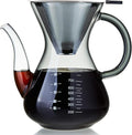 Unbreakable - Pour Over Coffee Maker with Double Stainless Filter 27 fl oz, Thickened Heat-Resistant Borosilicate Glass Pour Over Coffee Dripper, Stovetop Safe