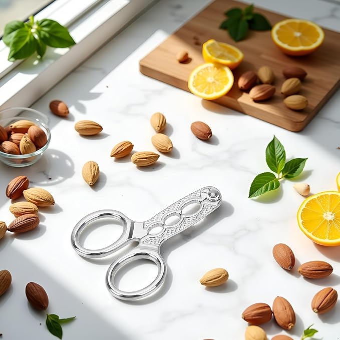 2Pcs Nut Crackers Nuts Pistachio Sheller Opener Kitchen Tools Stainless Steel Nutcracker Multi-Function Walnut Pine Sheller Opener Specialty Gadgets