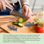 2Pcs Iron Fish Cooking Tool - Lucky Fish, Natural Iron Supplement for Vegans, Safe Effective Cooking Tool to Support Levels & Reduce Iron Deficiency, Great Gift