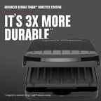 George Foreman Compact 2-Serving Electric Indoor Grill and Panini Press for 1–2 People, Classic Plates, Black