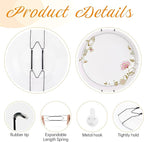 Bilillo 4 Pack Plate Hangers for The Wall, Suitable for 4''-5'' Decorative Plate,Invisible Heavy Duty Wire Plate Holder with Wall Hooks, Plate Hangers for Displaying Plates, Platter, Dish (Black)