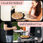 UMAID Pizza Steel for Oven & Grill, 16"x13.4", 1/4" Thick Pre-Seasoned Carbon Steel Baking Steel, Best Fit for Standard 12" Home Pizza, Achieve Restaurant-Quality Crust, Includes Recipe Booklet