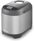 Elite Gourmet EBM8103SS Programmable Bread Maker Machine, 3 Loaf Sizes, 19 Menu Functions Gluten Free White Wheat Rye French and more, 2 Lb, Stainless Steel