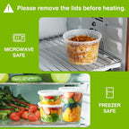 NEEBAKE 75 Sets 12oz Deli-Containers-with-Lids-Airtight-Plastic-Food-Storage-Containers-with-Lids-Soup-Slime-Overnight-Oat-To-Go-Containers