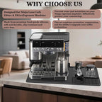 3-in-1 Silicone Coffee Machine Mat,for Ninja Luxe ES601 and ES701 Models: 24“ × 16” Coffee Machine Mat + Espresso Tamper Mat + Top Mat, Made from Food-Grade Silicone. Coffee Machine Accessories.