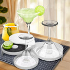 1Pc White 3 Tier Bar Glass Rimmer with Sponge for Cocktails and Margarita Mixing,Salt and Sugar Container,Seasoning Box,Bartender Tool for Bar,Pub Party and Reception (1)