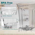 OMMO Blender 1800W, Professional High Speed Countertop Blender with Stainless Steel Blades, 60oz BPA Free Jar for Shakes and Smoothies, Ice and Fruits, Dishwasher Safe