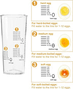 Evoloop Rapid Egg Cooker Electric 12 Eggs Capacity, Soft, Medium, Hard Boiled, Poached, Omelet Maker Egg Poacher & Vegetable Steamer, BPA Free Tray（white）