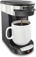 Hamilton Beach Commercial Deluxe 1-Cup Coffee Maker, Black/Stainless-Steel, 3-Minute Brew Time, Auto Shutoff, Coffee Pod Brewer, cUL Certified, HDC200S-CA
