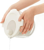 Risu Liberalista Salad Spinner, Vegetable Drainer, White, 0.6 gal (2.3 L), Made in Japan
