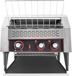 450 Slices/Hour Commercial Toaster, 110V 2600W Electric Conveyor Toaster Oven Stainless Steel Commercial Conveyor Belt Toasters for Restaurant, Bakery, Buffet Use
