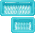 LASSHSWA Collapsible Colander for Kitchen, Over the Sink Strainer Basket for Kitchen, Fruit Pasta Food Strainer Expandable Plastic Colander BPA Free (Blue)