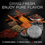 2.5-inch Premium Stainless Steel Culinary Herb & Spice Grinder Mill for Kitchen Use