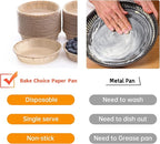 Bake Choice 50pcs Paper Mini Tart Pans for Baking, mini pie tins 4Inch Mini Pie Pans, Non-stick, Unbleached, Disposable Quiche Baking Dish,Oven safe, Microwave safe