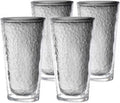KLIFA- NICE- 20 oz, Set of 4, Acrylic Insulated Tumbler Set, Double-wall Drinking Glasses, BPA-Free, Shatter-Proof Plastic Drinkware, Dishwasher Safe Cups, Gray-Black