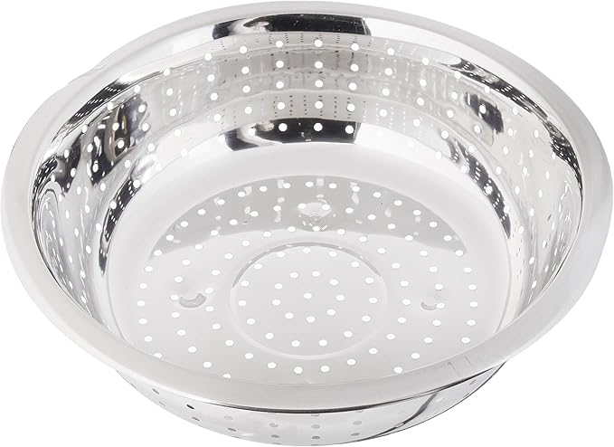 Winco Chinese Colander with 5mm Holes, 13-Inch, Stainless Steel, Medium