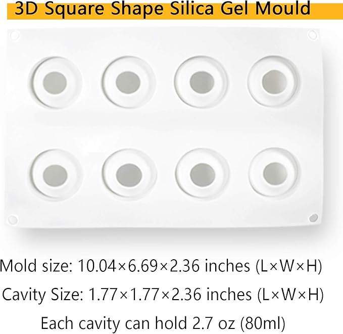 OCPO KITCHEN Easter Egg Silicone Mold for Baking Chocolate Easter Eggs, Mousse Cake, Jello, CheeseCake, Ice Cream, Dessert, Cake Decoration Mold (8-Cavity)