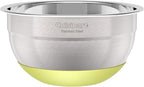 3-Piece Stainless Steel Mixing Bowls with Nonslip Base, 1.5qt, 3qt & 5qt
