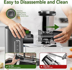 Cold Press Juicer,Slow Masticating Juicer with Soft & Hard Modes,Juicer Machines Vegetable and Fruit with Reverse Function,Celery Juicer,BPA-Free,Easy to Clean