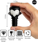OTOTO Wine Stoppers & Pourer - Halloween Gifts for Wine Lovers, Spooky Wine Bottle Stopper, Wine Goth Accessories, Fun Kitchen Gadgets (Count Corkula)