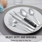 24 Pcs Silverware Set with Steak Knives Service for 4,Stainless Steel Flatware Set,Mirror Polished Cutlery Utensil Sets,Home Kitchen Eating Tableware,Include Fork Knife Spoon,Dishwasher Safe