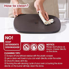 Pizza Stone, Unique Shape 12" x 11" x 0.47" Pizza Stones for Oven Grill BBQ, Heavy Duty Ceramic Coating Baking Stone for Pizza & Bread, Innovative Irregular Design Grilling Stone (Black)