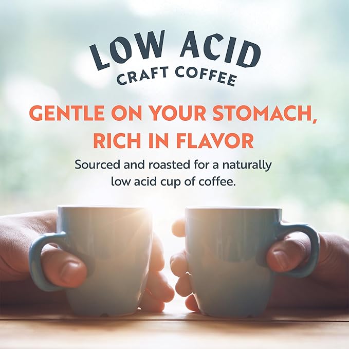 Clean Coffee Co. - Low Acid Medium-Dark Roast, Tested for Molds and Toxins, Papua New Guinea Blend, Notes of Milk Chocolate and Roasted Almonds (Ground, 12 oz Bag)